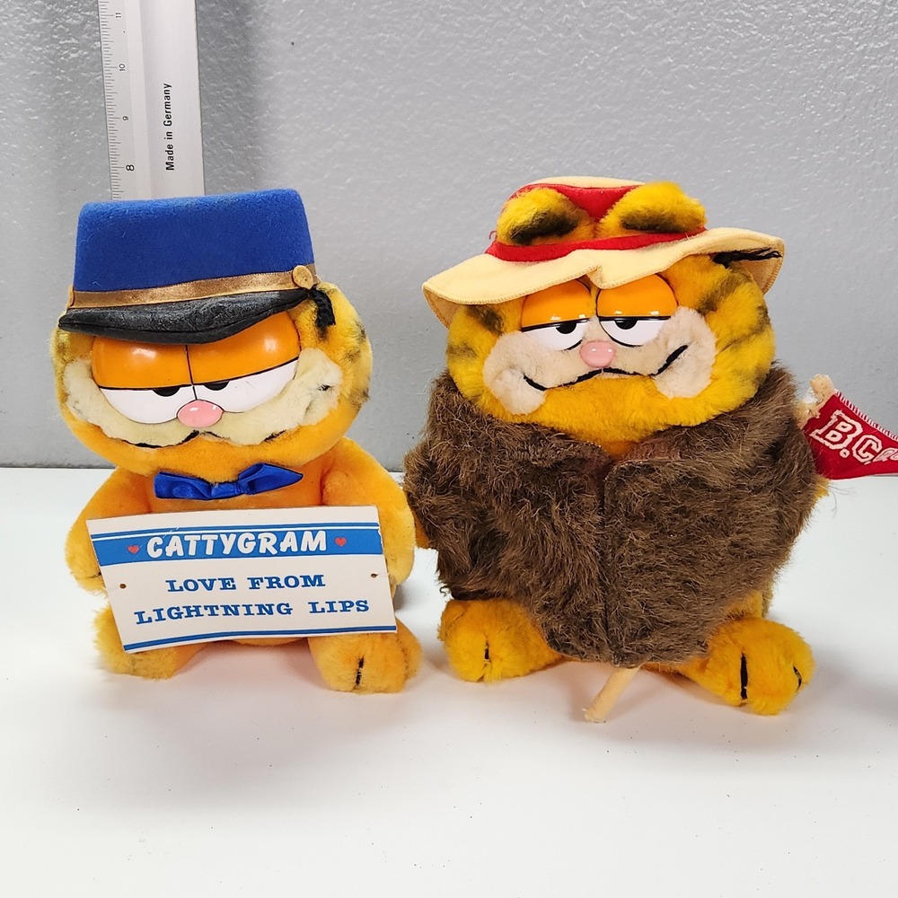 Dakin Garfield Plush Lot 1981 Unisex 8in Orange Good Vintage BCOC Cattygram